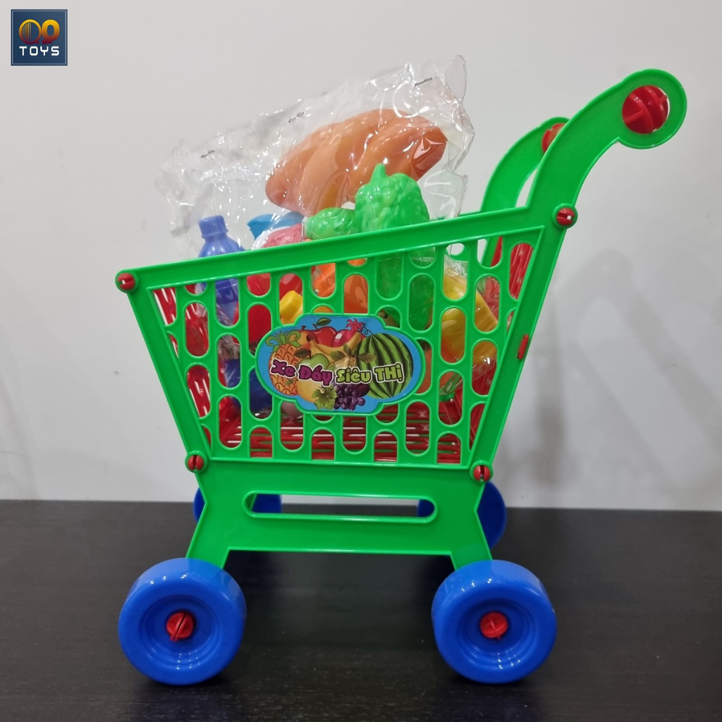 Túi đồ chơi xe đẩy siêu thị hoa quả loại lớn 30cm - QQ Shop