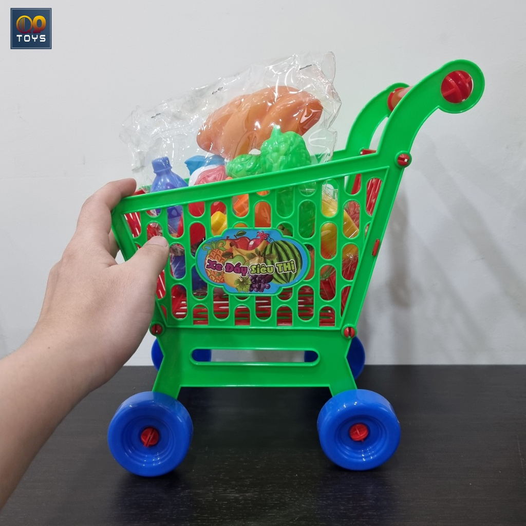 Túi đồ chơi xe đẩy siêu thị hoa quả loại lớn 30cm - QQ Shop