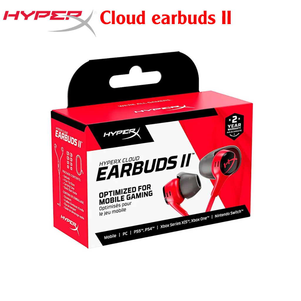 Tai nghe HyperX Cloud Earbuds II Tai nghe chuyên game chính hãng Cloud Earbuds 2 chân cắm 3.5mm có mic tích hợp