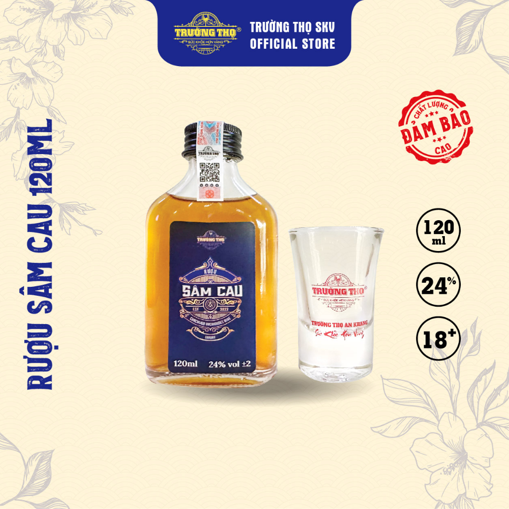 Rượu Sâm Cau Luxury 120ml 24% - Trường Thọ Sức Khỏe Vàng