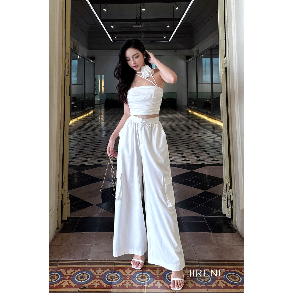 11.11 - 17.11|| BIG SALE UP TO 50% + VC 111K || JIRENE Quần dài LULLABY ống rộng túi hộp năng động trẻ trung