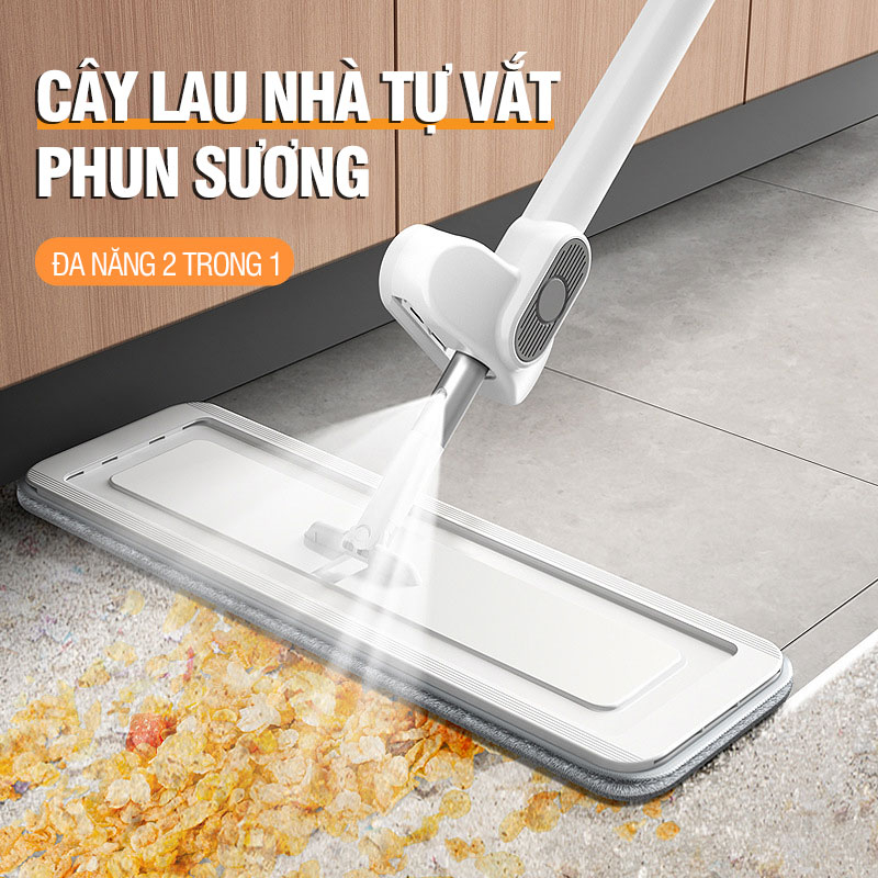 Miếng lau sơ cua Cây lau nhà tự vắt phun sương Kitiimop Spray Pro ( 38 x 10cm)