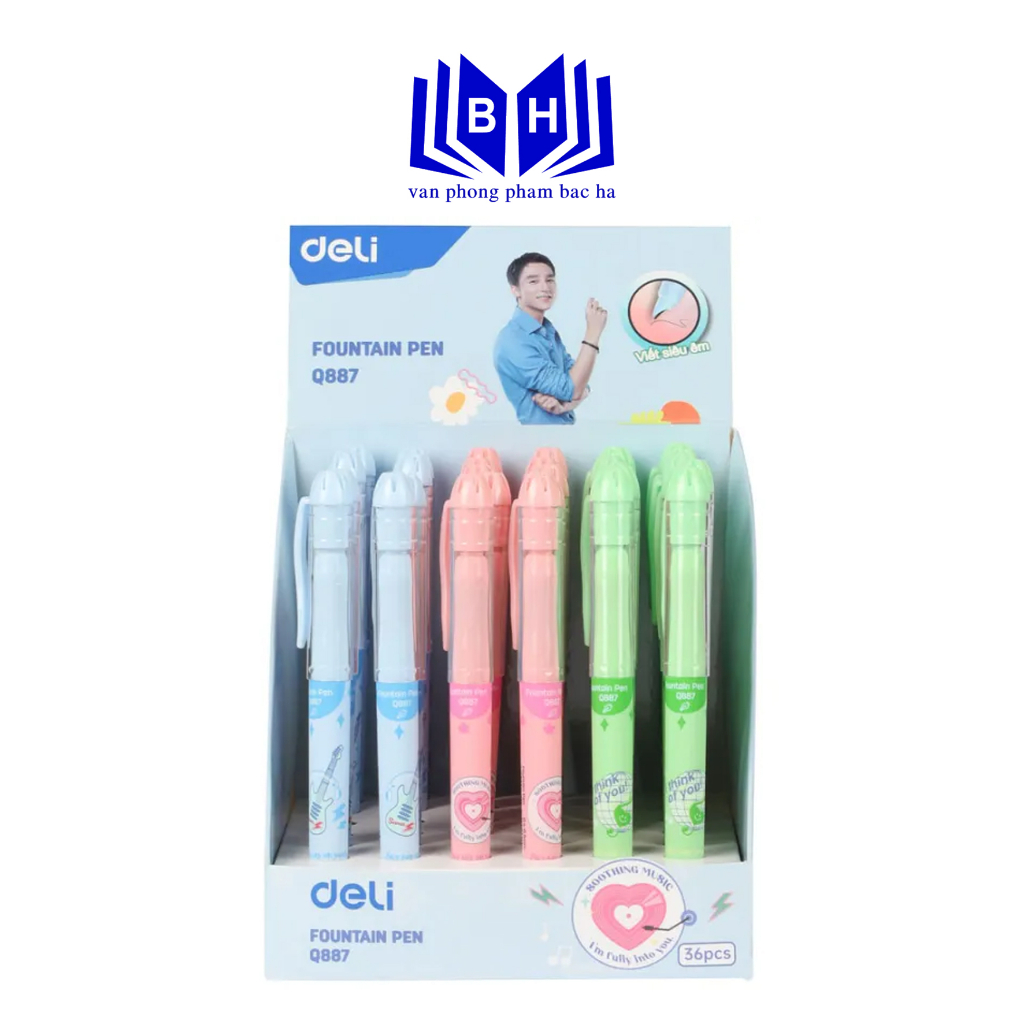 Bút máy nhựa 0.5mm Deli CQ887 ( Q887 ) - phiên bản Sơn Tùng MTP