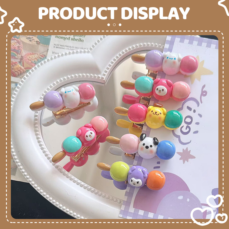 🌱Kẹp Tóc Hình Chú Vịt Sanrio Màu Kẹo Ngọt Đa Năng Dễ Thương Cho Bạn Gái