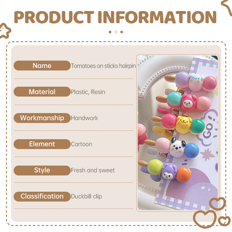 🌱Kẹp Tóc Hình Chú Vịt Sanrio Màu Kẹo Ngọt Đa Năng Dễ Thương Cho Bạn Gái