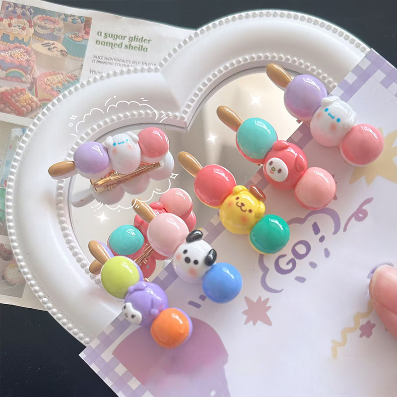 🌱Kẹp Tóc Hình Chú Vịt Sanrio Màu Kẹo Ngọt Đa Năng Dễ Thương Cho Bạn Gái
