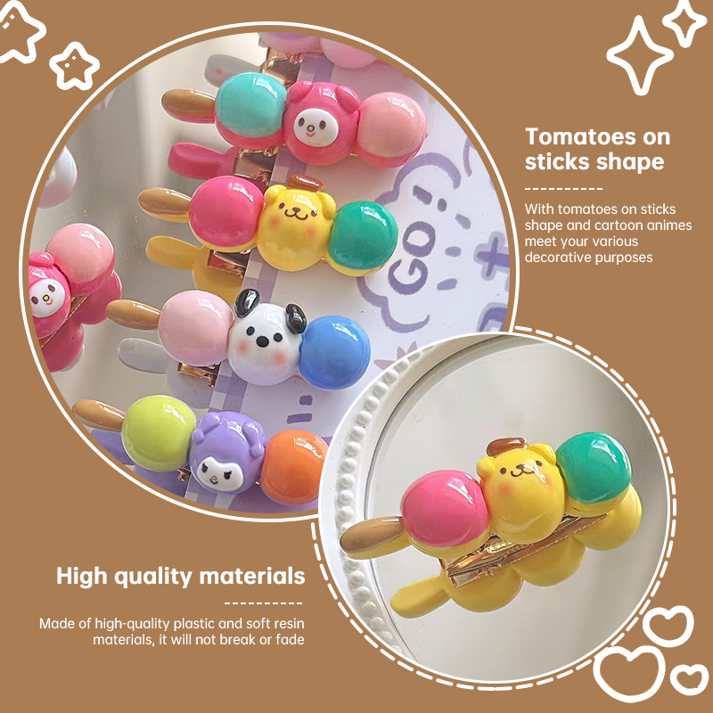 🌱Kẹp Tóc Hình Chú Vịt Sanrio Màu Kẹo Ngọt Đa Năng Dễ Thương Cho Bạn Gái