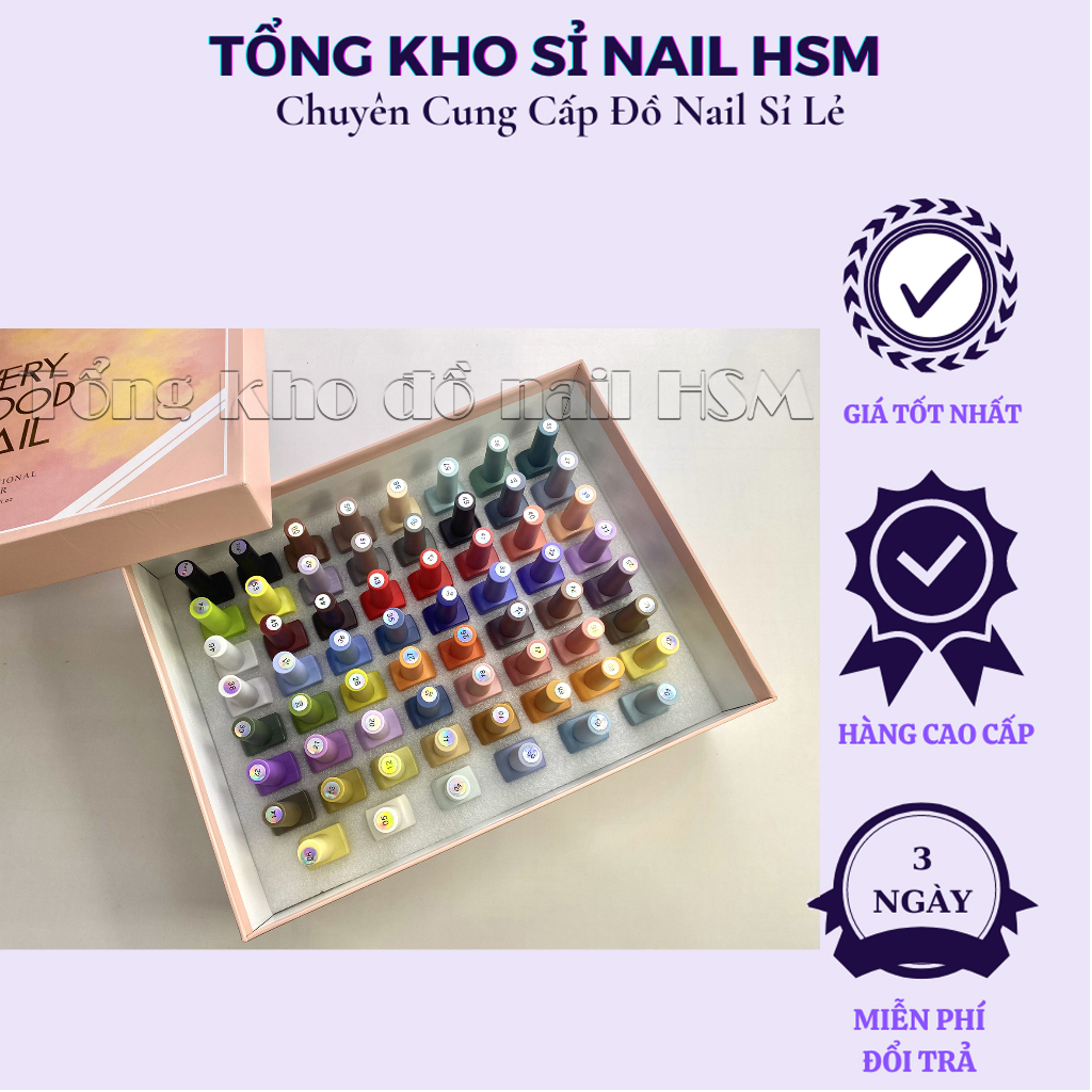 Sơn gel Very Good Nail 60 màu  - BÁN LẺ CHAI MUA 5 TẶNG 1 CHAI;MUA 10 CHAI TẶNG 1 CHAI+1 BẢNG MÀU