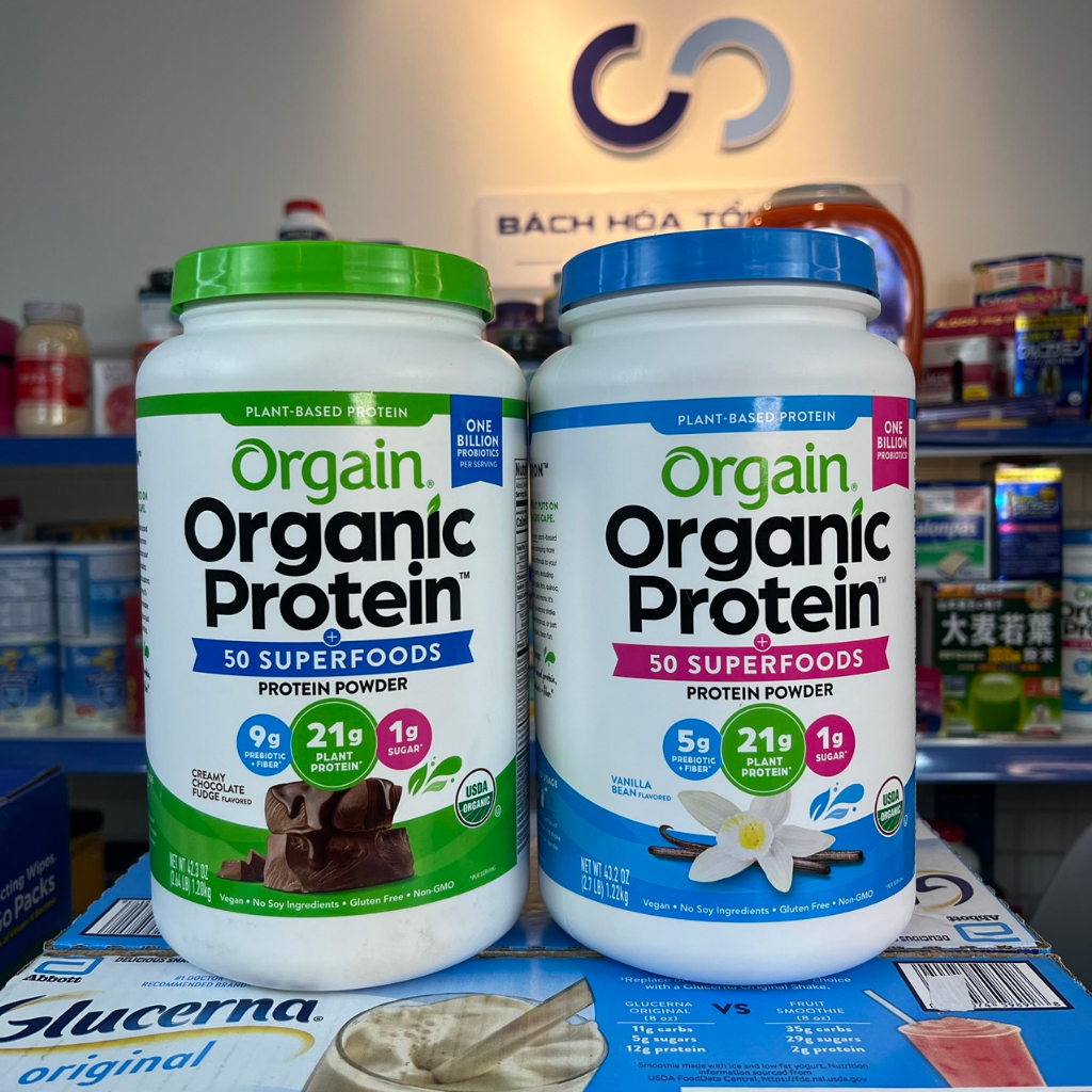 Bột protein hữu cơ Orgain Organic Protein & Superfood sữa hữu cơ thực vật
