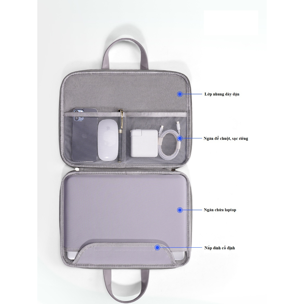 Túi đựng laptop 13 14 15.6 inch bảo vệ máy tính -Oz244