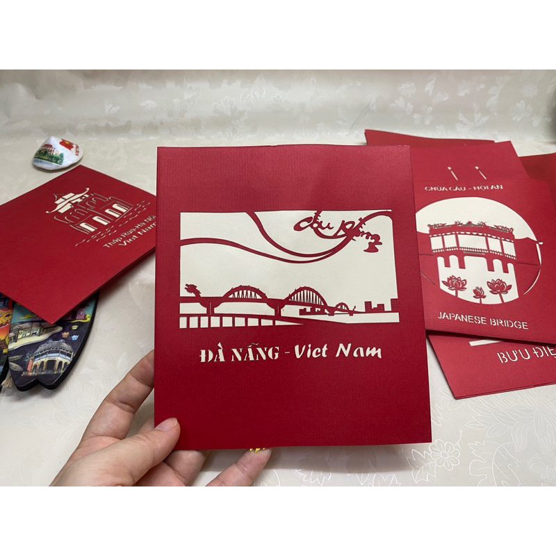 Thiệp 3D Mô hình cầu Rồng Đà Nẵng