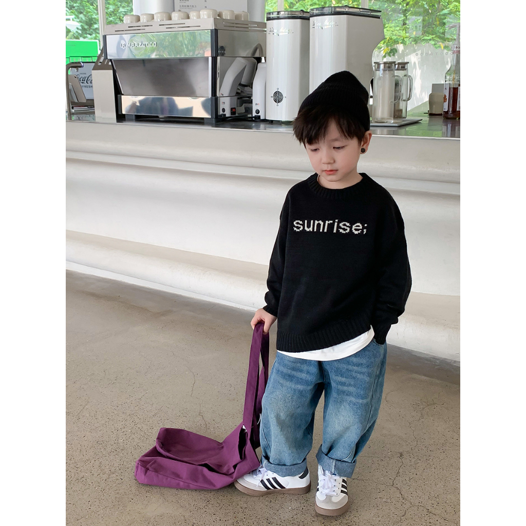 Quần jean baggy cho bé trai bé gái AMBB phong cách Hàn Quốc B78-21398