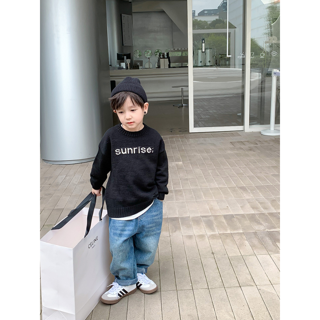 Quần jean baggy cho bé trai bé gái AMBB phong cách Hàn Quốc B78-21398