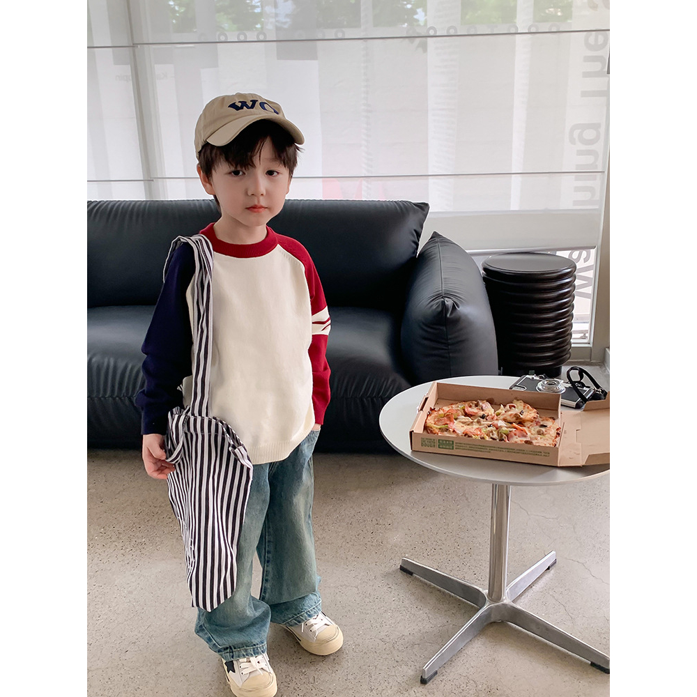 Quần jean xuông 2 túi trước AMBB cho bé trai bé gái mới b78-21397