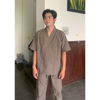 Đồ lam bộ nam đi chùa cao cấp sang trọng lịch sự chất vải tixi dày dặn mền mịn