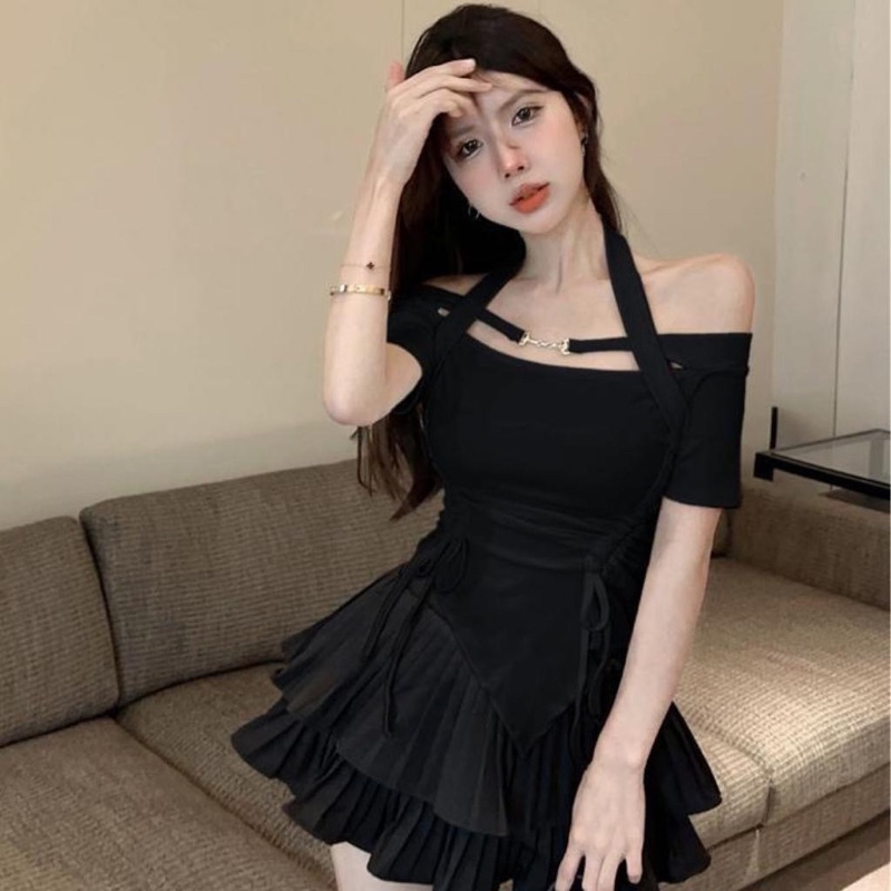 ÁO KIỂU THUN GÂN XINH ĐẸP RÚT DÂY NAY44