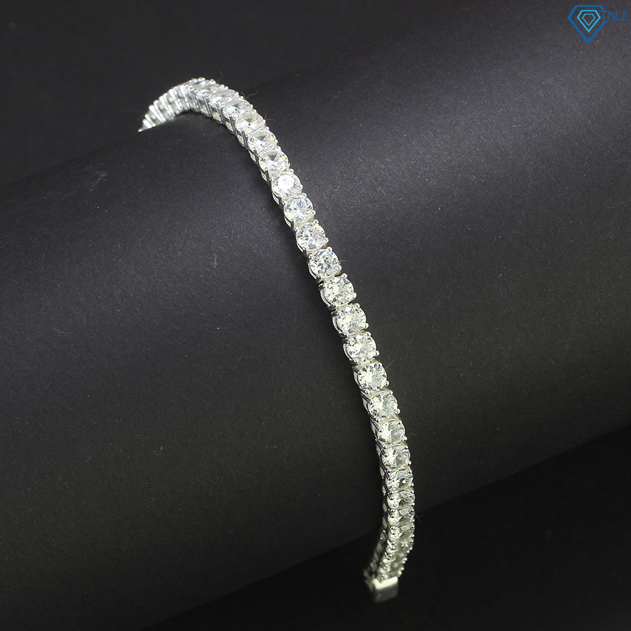 Lắc tay tennis nữ bạc thật đính đá 4 ly cá tính LTN0283 - Trang Sức TNJ