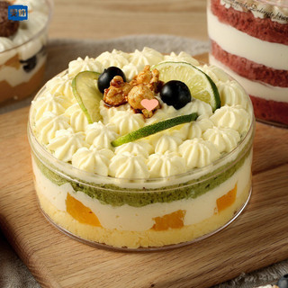 Hộp mica tròn đựng bánh Tiramisu, Mousse