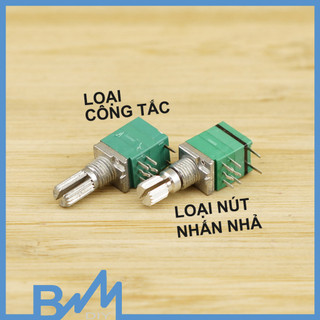 Biến trở/chiết áp 8 chân B10K B20K B50K B100K volume - công tắc/nút nhấn 2 trong 1▌