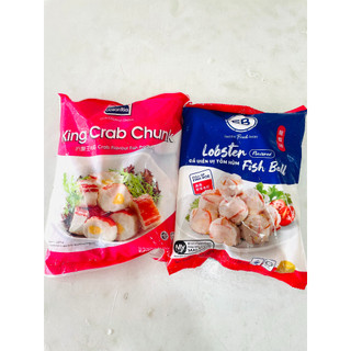 Combo viên cua hoàng đế và tôm hùm malaysia 500g/gói