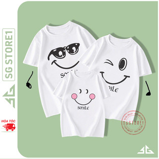 Áo gia đình thun cotton mềm mịn dày dặn mẫu dễ thương đủ size cho cả nhà làm đồng phục GD290T2