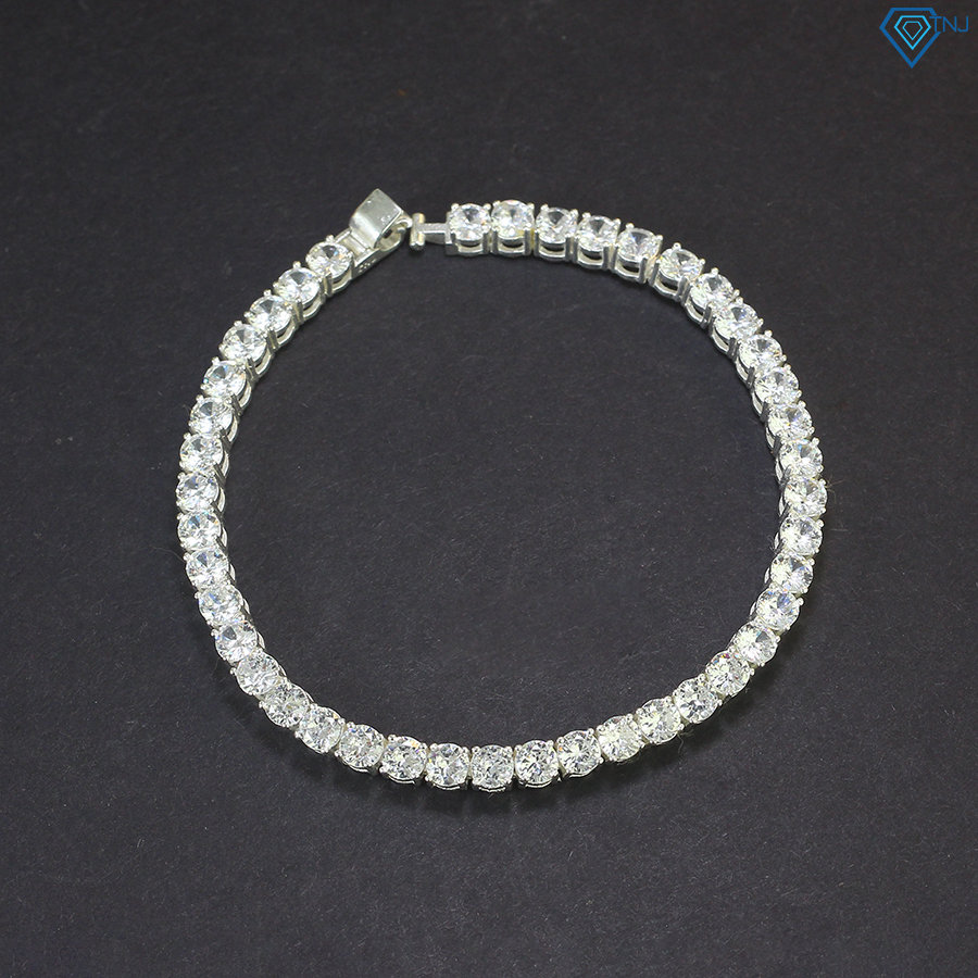 Lắc tay tennis nữ bạc thật đính đá 4 ly cá tính LTN0283 - Trang Sức TNJ