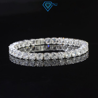 Lắc tay bạc nam tennis đính đá 5ly cá tính LTA0112 - Trang Sức TNJ