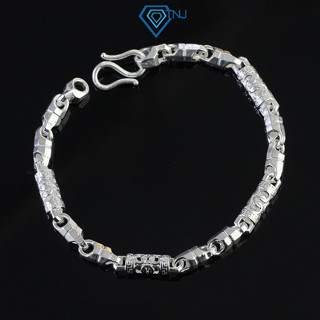 Lắc tay bạc nam hình đốt trúc sợi nhỏ cá tính LTA0114 - Trang Sức TNJ