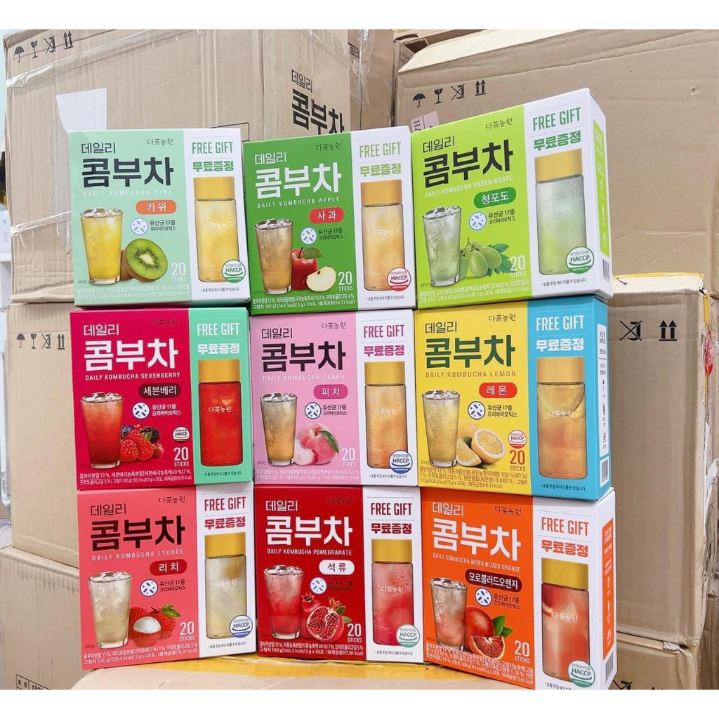 Trà trái cây Daily Kombucha Danongwon Hàn Quốc 5gr x 20 gói