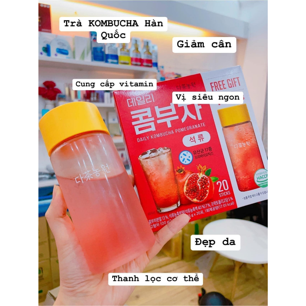 Trà trái cây Daily Kombucha Danongwon Hàn Quốc 5gr x 20 gói