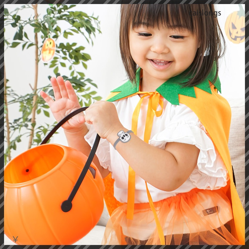 Vòng Tay Cao Su Silicon Mềm Hình Phù Thủy Bí Ngô Halloween Điều Chỉnh vòng đeo tay