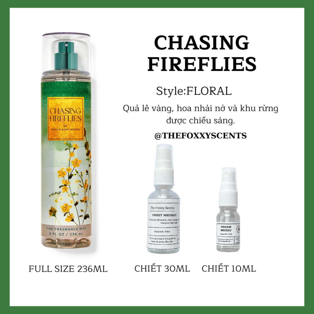 TRỌN BỘ CHASING FIREFLIES -  Bath&BodyWorks