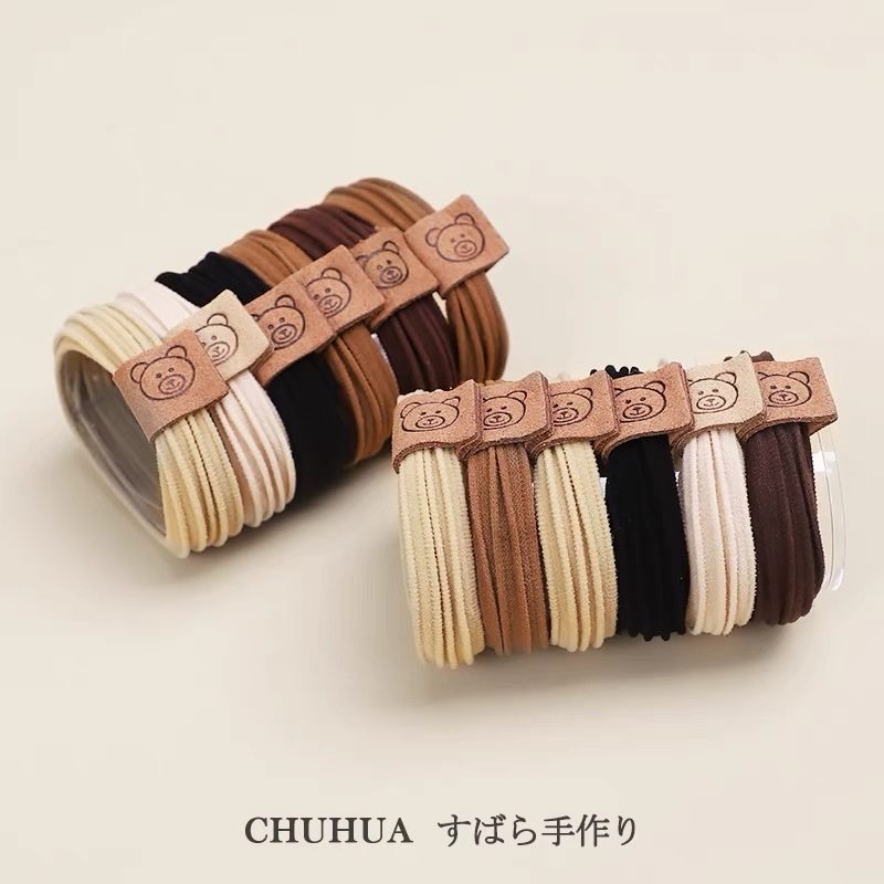 Set 10 Dây Buộc Tóc Gấu Tone Nâu Siêu Hot Mẫu Mới Nhất