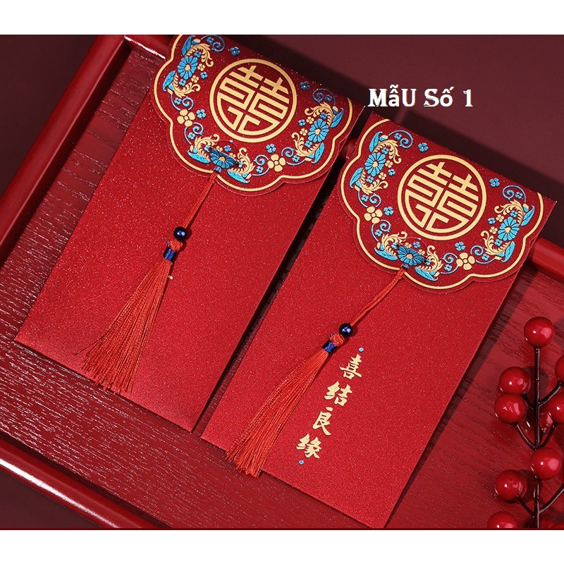 Bao Lì Xì Đỏ Mừng Năm Mới Phong Cách Sang Trọng, Phù Hợp Cho Ngày Cưới /Quà Tặng - BETTY