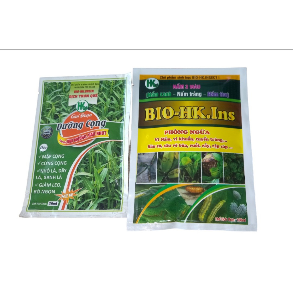 Bộ Dưỡng Cọng 35ml và Nấm Ba Màu 100ml/Chuyên rau quả/Mập cọng,xanh lá,ngăn ngừa nấm khuẩn,sâu  rầy