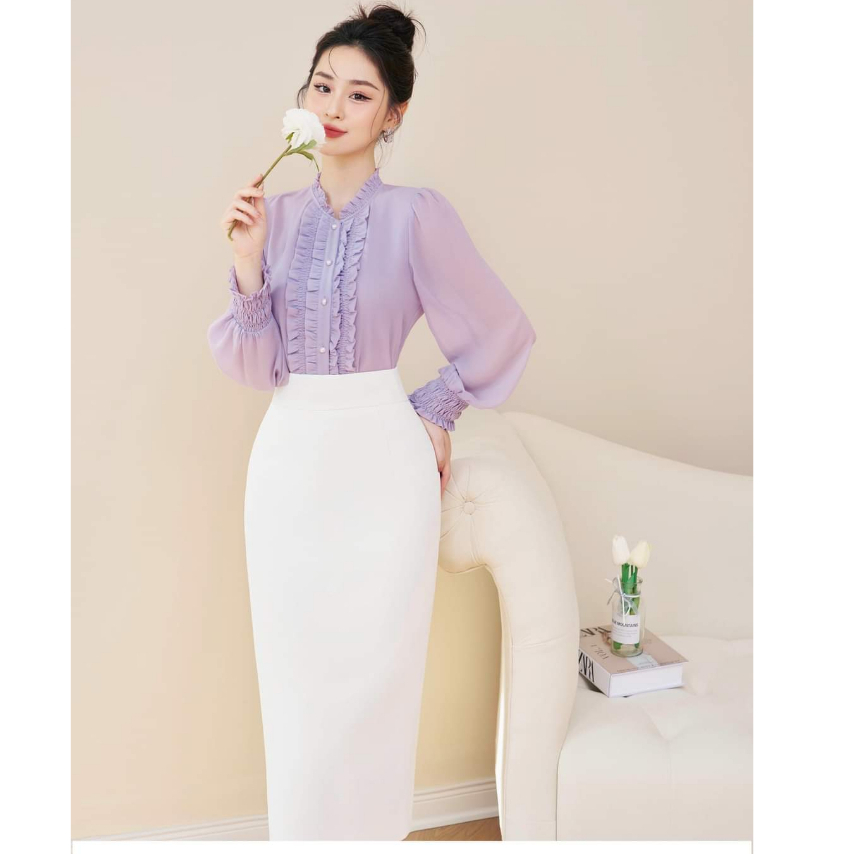 Chân Váy Bút Chì Xẻ Sau 2 lớp lót full màu full size dáng dài 70cm