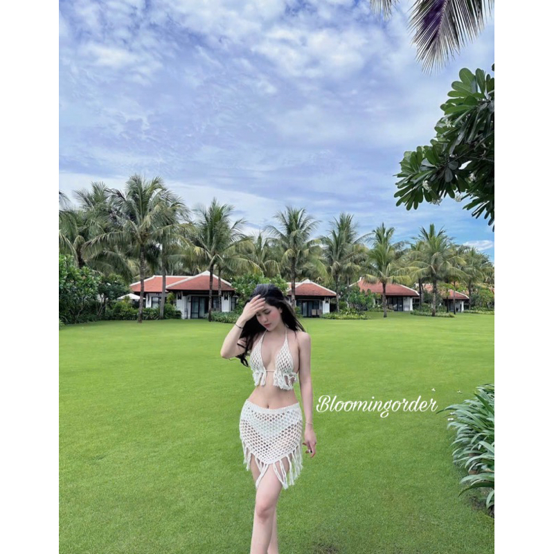 Set bikini lưới không kèm quần lót