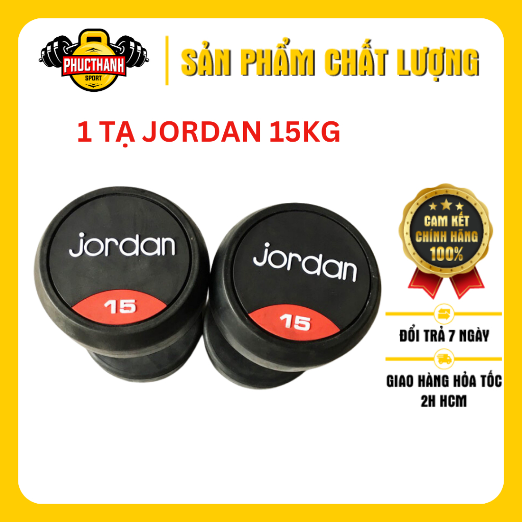 Tạ tay cao su Jordan 15kg cao cấp (1 cục)