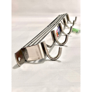 Giá treo dao, thớt Inox đặc có móc treo xoong nồi tiện dụng (inox Đ&M)