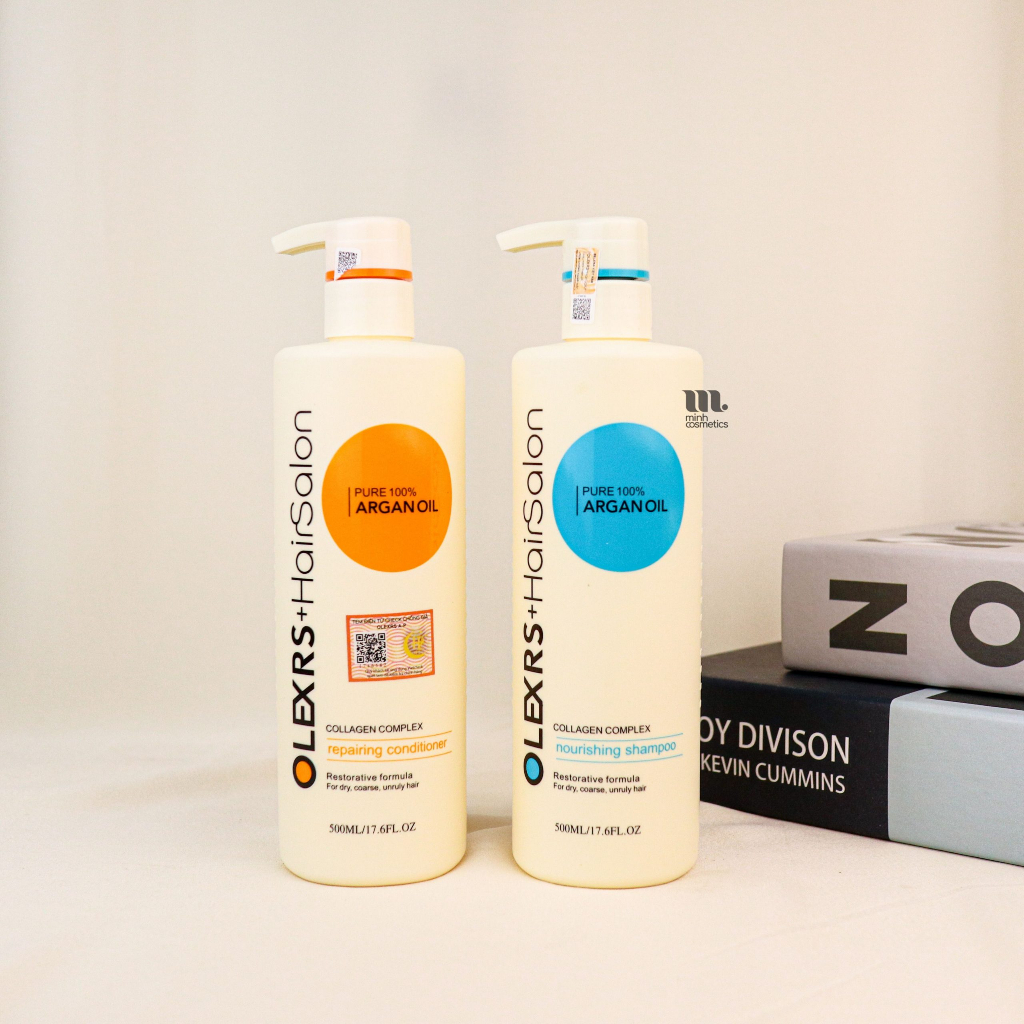 Cặp Dầu Gội Xả Olexrs Hair Salon 960ml Cho Tóc Khô Xơ Hư Tổn Tóc Gàu Ngăn Rụng Tóc