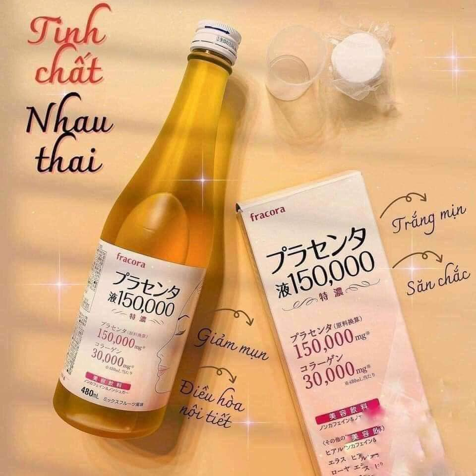Nước Uống Trắng Da Nhau Thai Heo Fracora Placenta 150000mg, Nước uống đẹp da chống lão hóa Nhật Bản