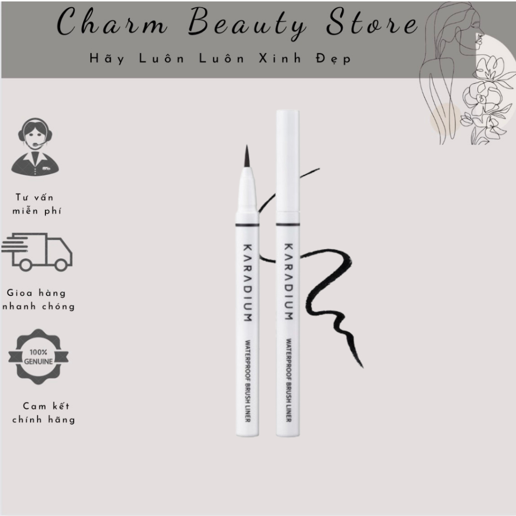 Bút Dạ Kẻ Mắt Nước Karadium Waterproof Brush Liner