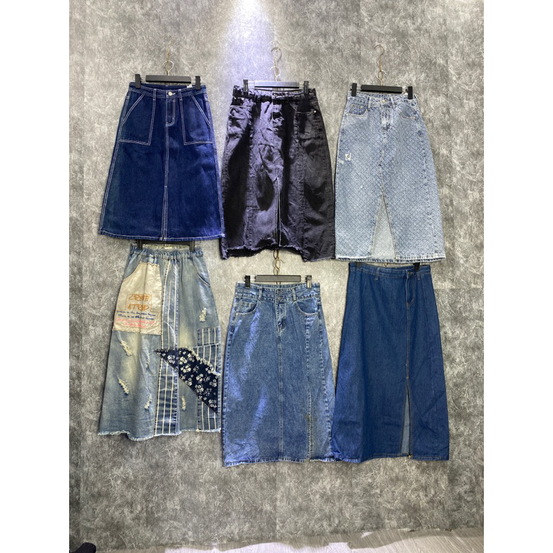 chân váy jean phong cách,hàng 2hand