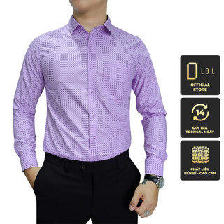 Áo Sơ Mi Nam Cộc Tay Công Sở Kiểu Hàn Quốc Chấm Bi Chất Liệu Bamboo Sợi Tre, Thâm Hút Mồ Hôi , Hạn Chế Nhăn Nhàu LDL