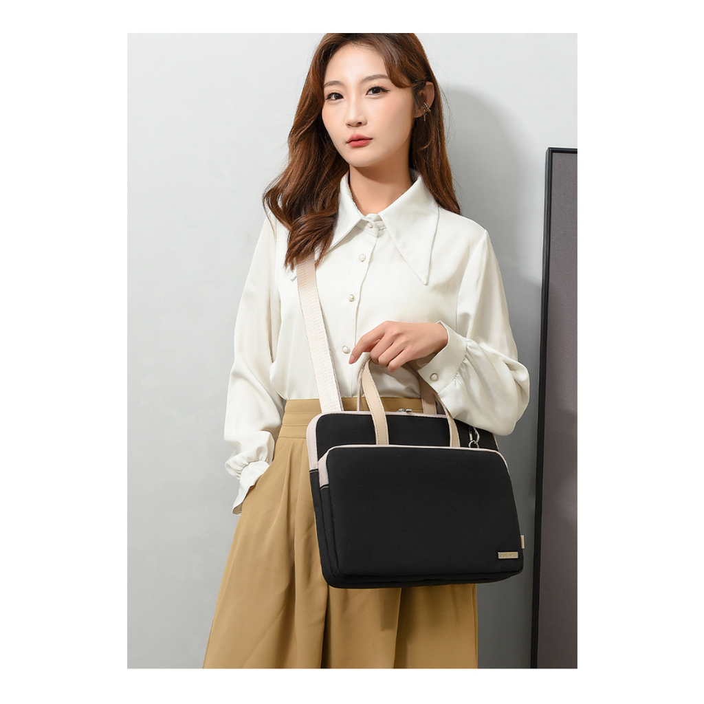 Túi đựng laptop, cặp đựng laptop thời trang Jiquanmei có dây đeo -Oz243