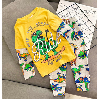  Đồ bộ bé trai, bộ ngủ dài tay cho bé trai sơ sinh size 8-25kg chất thun cotton mềm mịn mát