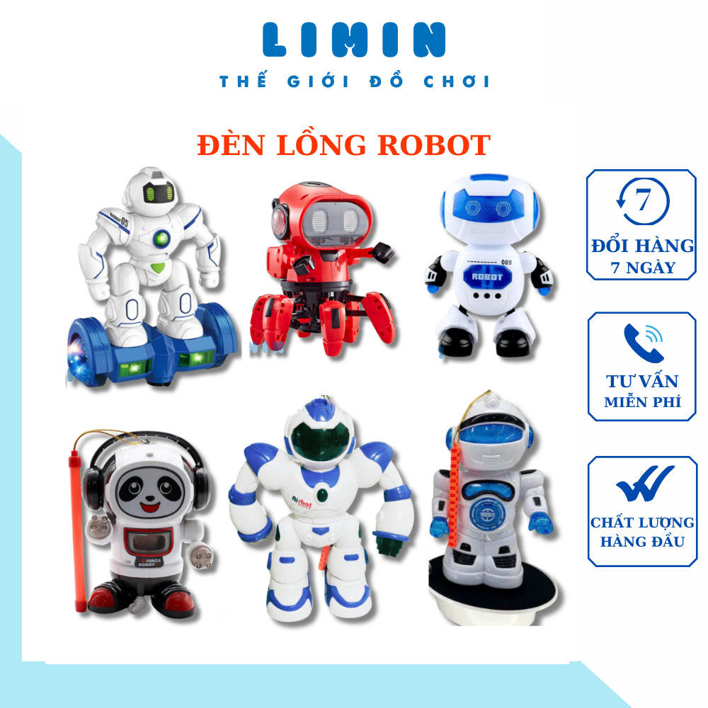 Đèn lồng robot, đèn lồng siêu nhân, lồng đèn trung thu các nhân vật siêu nhân cho bé trai, có đèn có nhạc, di chuyển