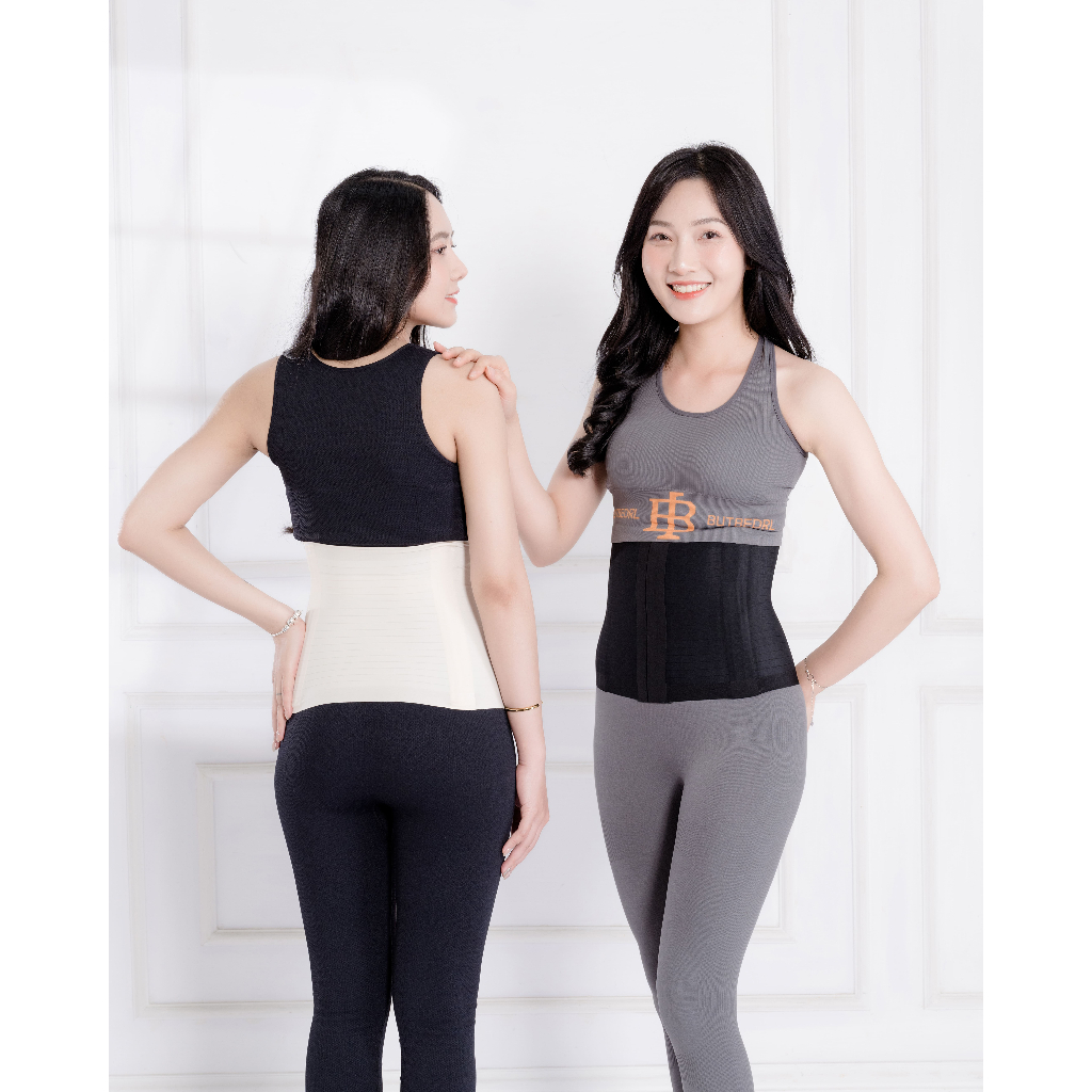 Đai nịt bụng CallaLady giảm mỡ bụng định hình eo sau sinh chống cuộn chất liệu vải đúc su co giãn thông thoáng