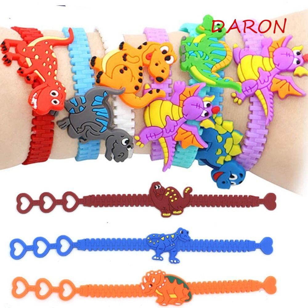 Vòng Tay Cao Su Silicon Mềm Hình Khủng Long Màu Sắc Thú Vị, Đồ Chơi Trung Thu, Đồ chơi Halloween Cho Bé