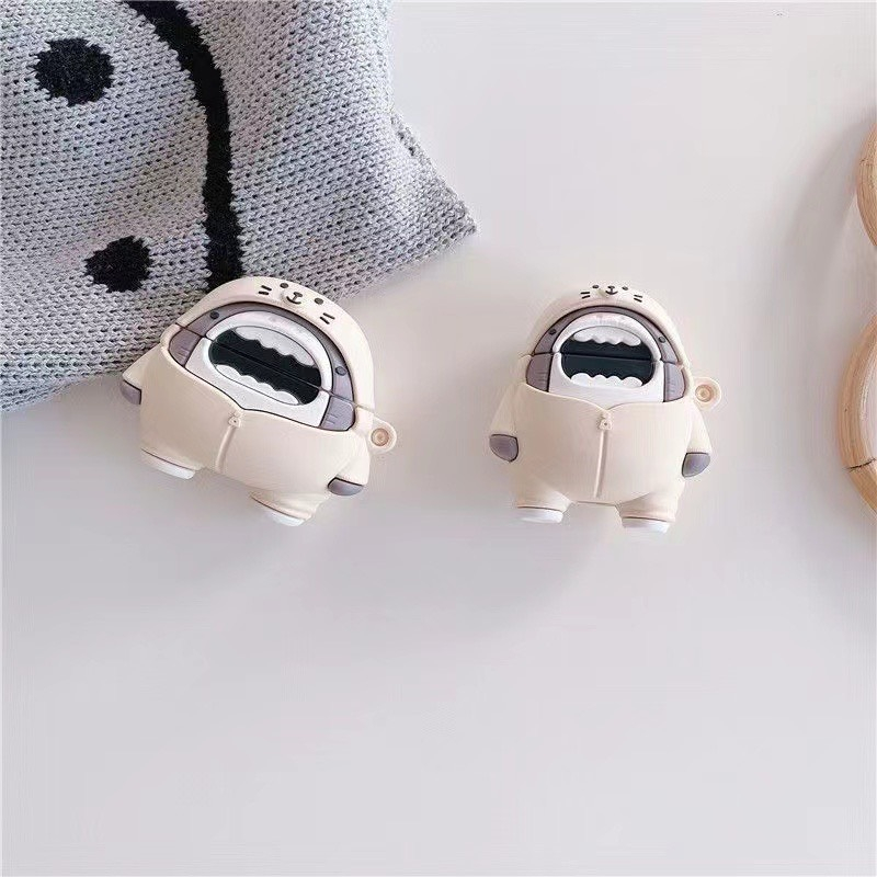 VỎ HỘP SẠC TAI NGHE AIRPOD CÁ MẬP 1/2/3/PRO